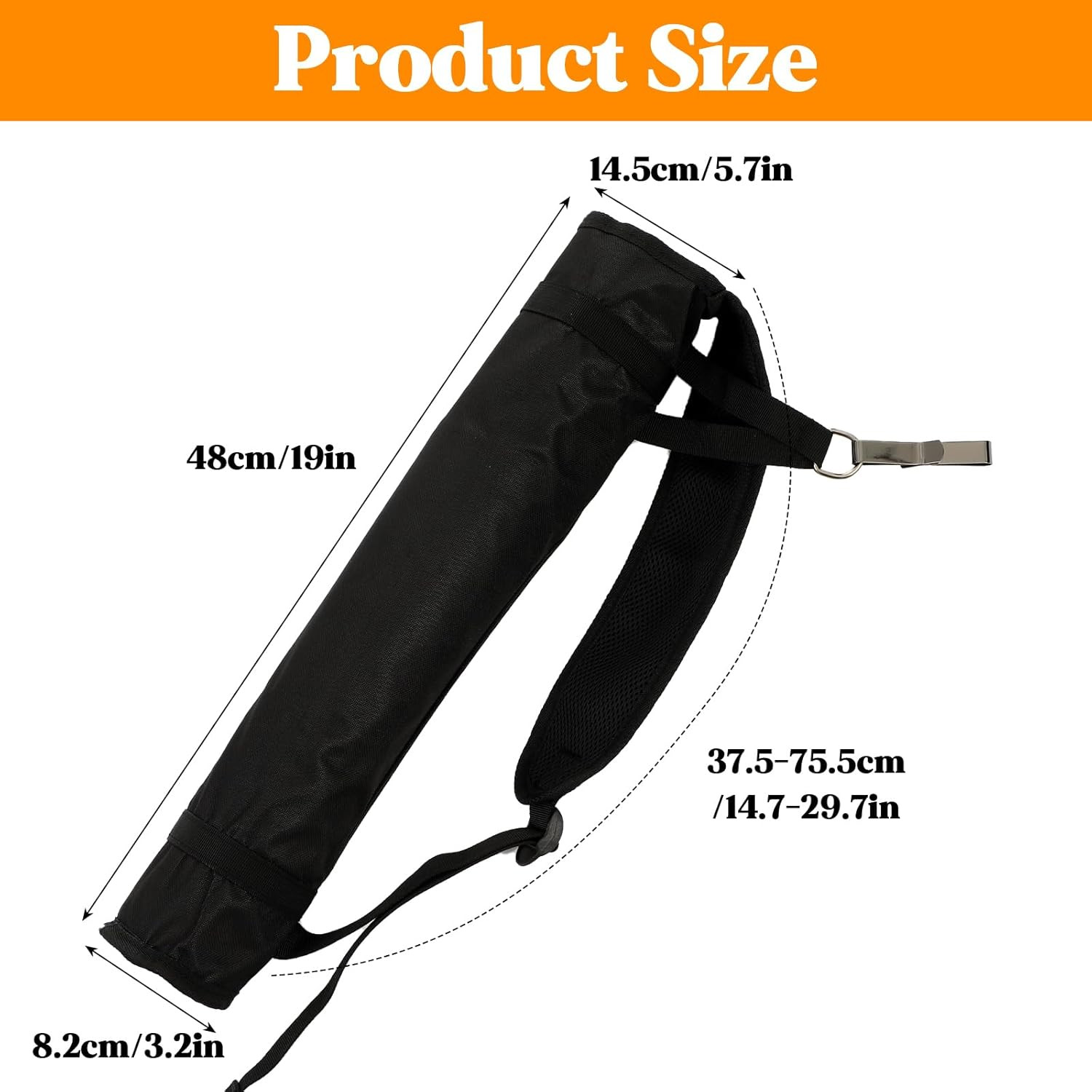 Adjustable Back Archery Quiver or Compound Recurve Bow - Lightweight Foldable Ar