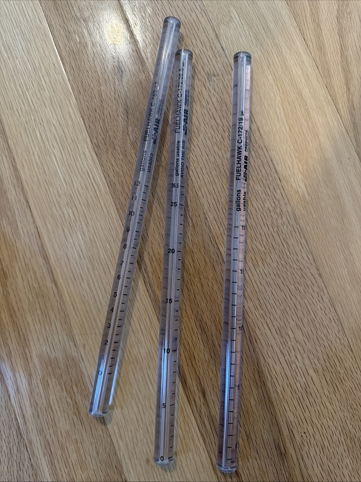 J-Air Fuel Measurement Sticks C-172/26.5gal C-172/19gal C-152/12gal