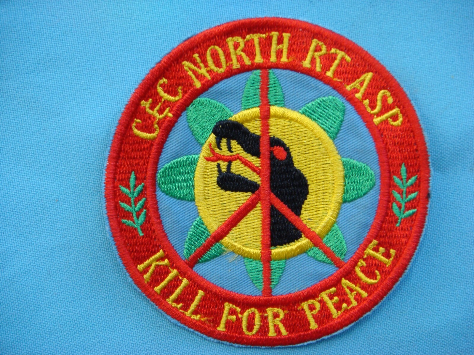 VIETNAM WAR  PATCH, US SOG C&C NORTH RT ASP RECON TEAM KILL FOR PEACE