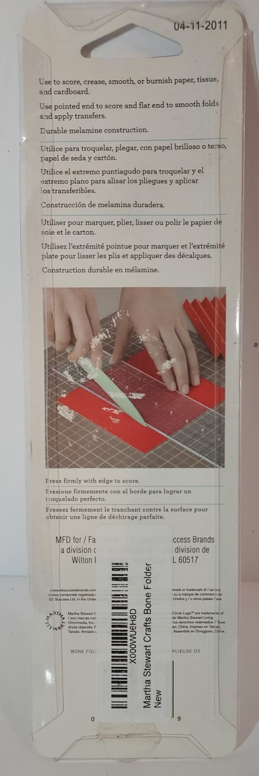 New in Package MARTTHA STEWART CRAFTS mint green BONE FOLDER