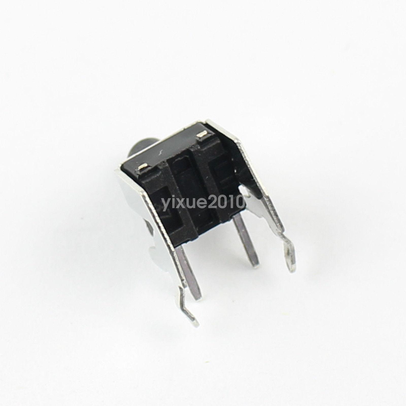 100Pcs Momentary Tactile Tact Push Button Switch 6x6x8mm 2 Pin Right Angle