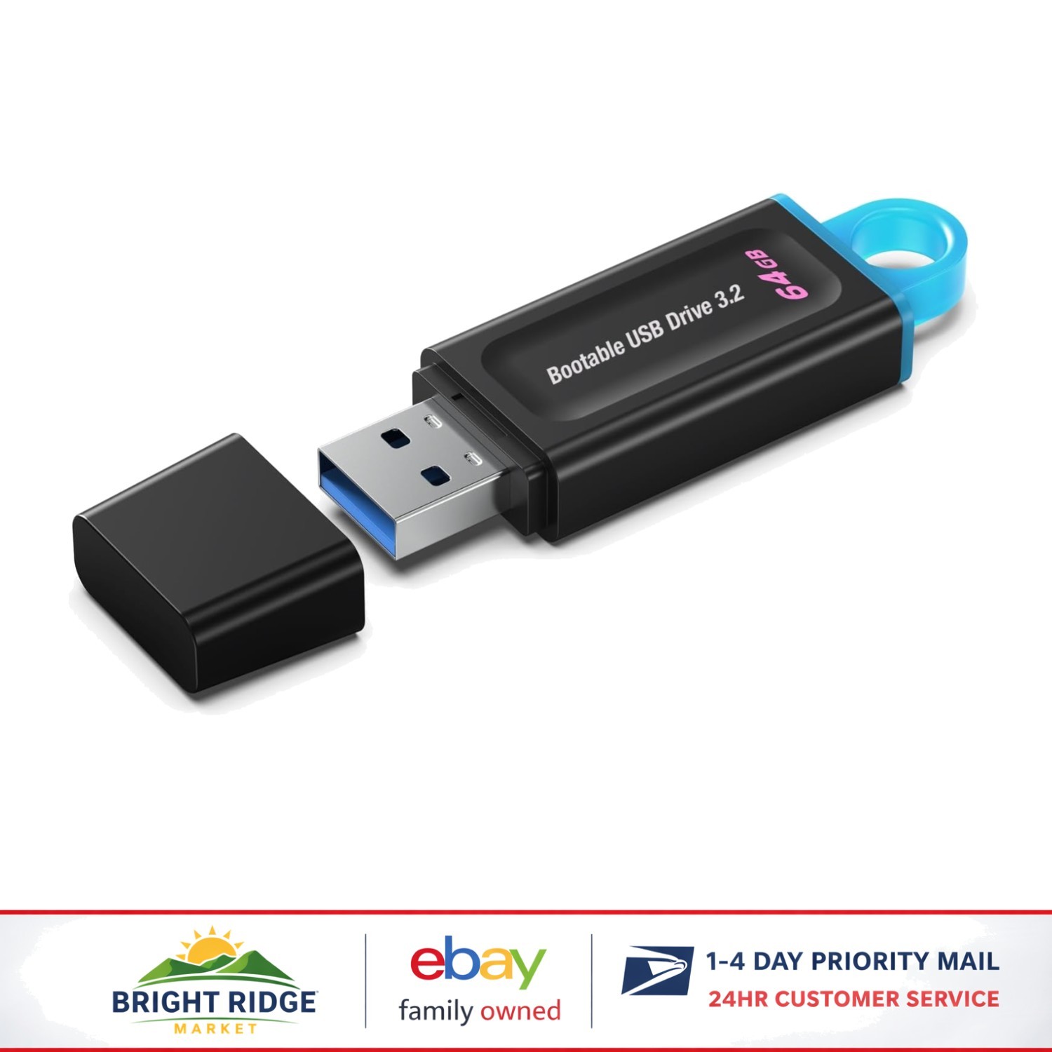 64GB USB Drive for Windows Repair and Recovery with Installation Tutorial