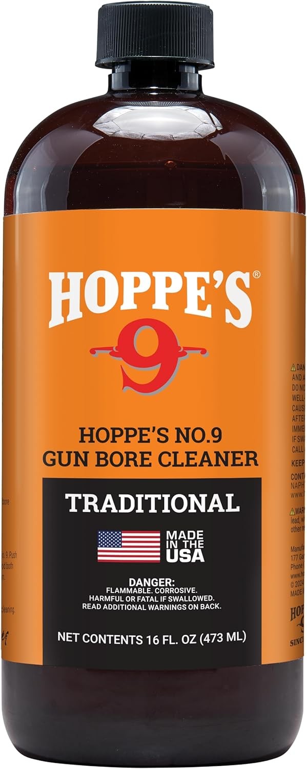 Hoppe's No. 9 Gun Bore Cleaner, 16 oz. Bottle (packaging may 1-pint, Multi
