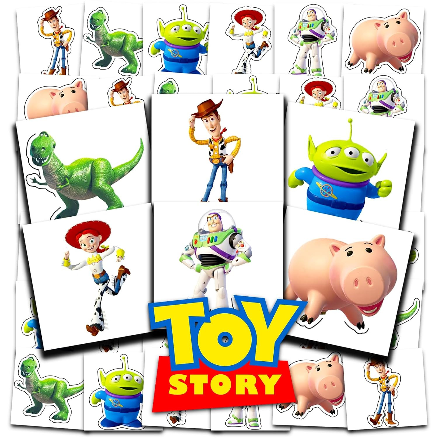 Toy Story Tattoos Party Favors Bundle ~ 72 Perforated Individual 2" X 2" Toy Sto