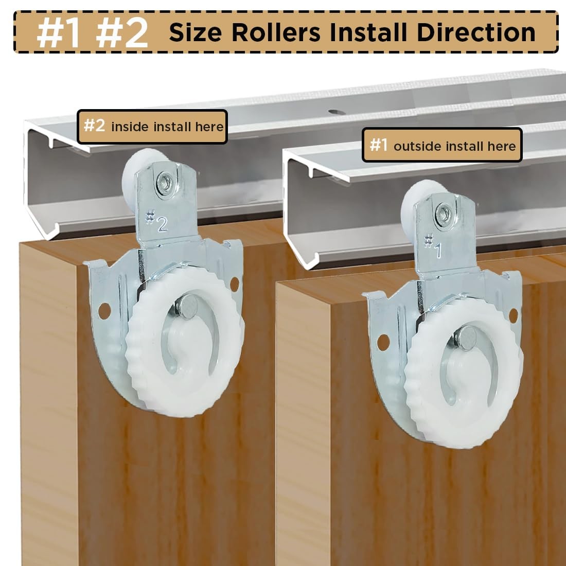 8pcs 7/8 inch Sliding Closet Door Rollers Replacements Include Silver-8pcs
