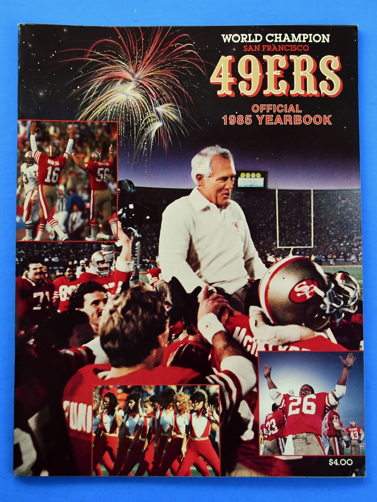 1985 San Francisco 49ers Yearbook. Joe Montana. Bill Walsh NFL Super Bowl Champs