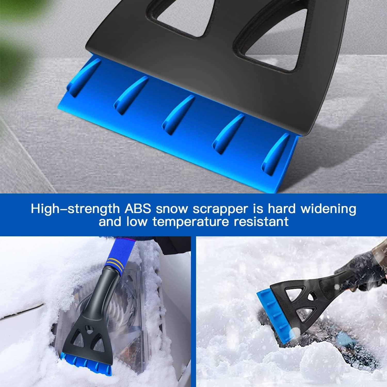 for Car Windshield, Upgraded 31 Inch Snow Scraper and Brush Combo Extendable ...