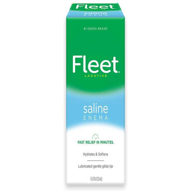 Fleet Laxative Saline Enema for Adult Constipation  4.5 Fl Oz 133 ml