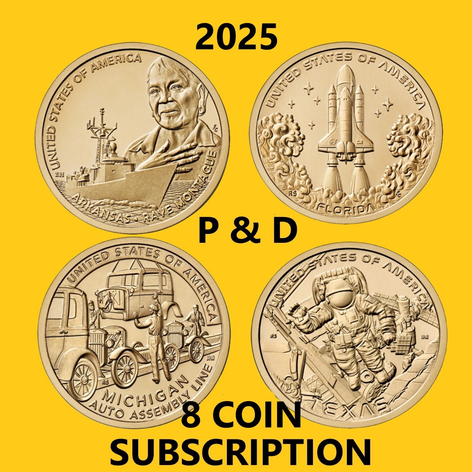 2025 P D 8 Coin American Innovation Dollar