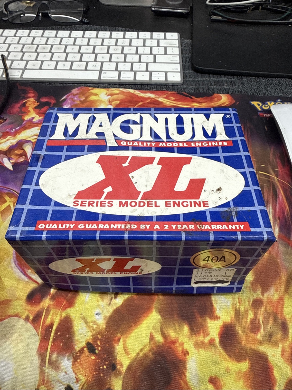 Magnum XL 40 A 2-Stroke R/C Aircraft Engine with tower hobbies exhaust