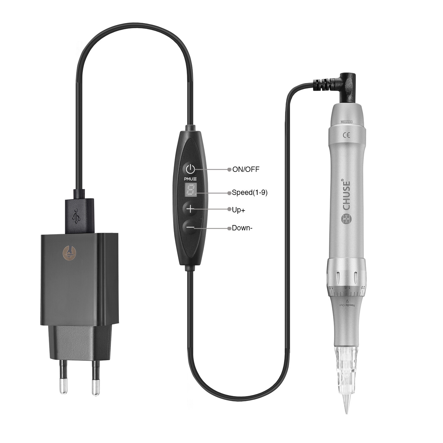 CHUSE C22 12V Permanent Makeup Tattoo Machine Rotary Pen Kit Lip Brows SPMU MTS