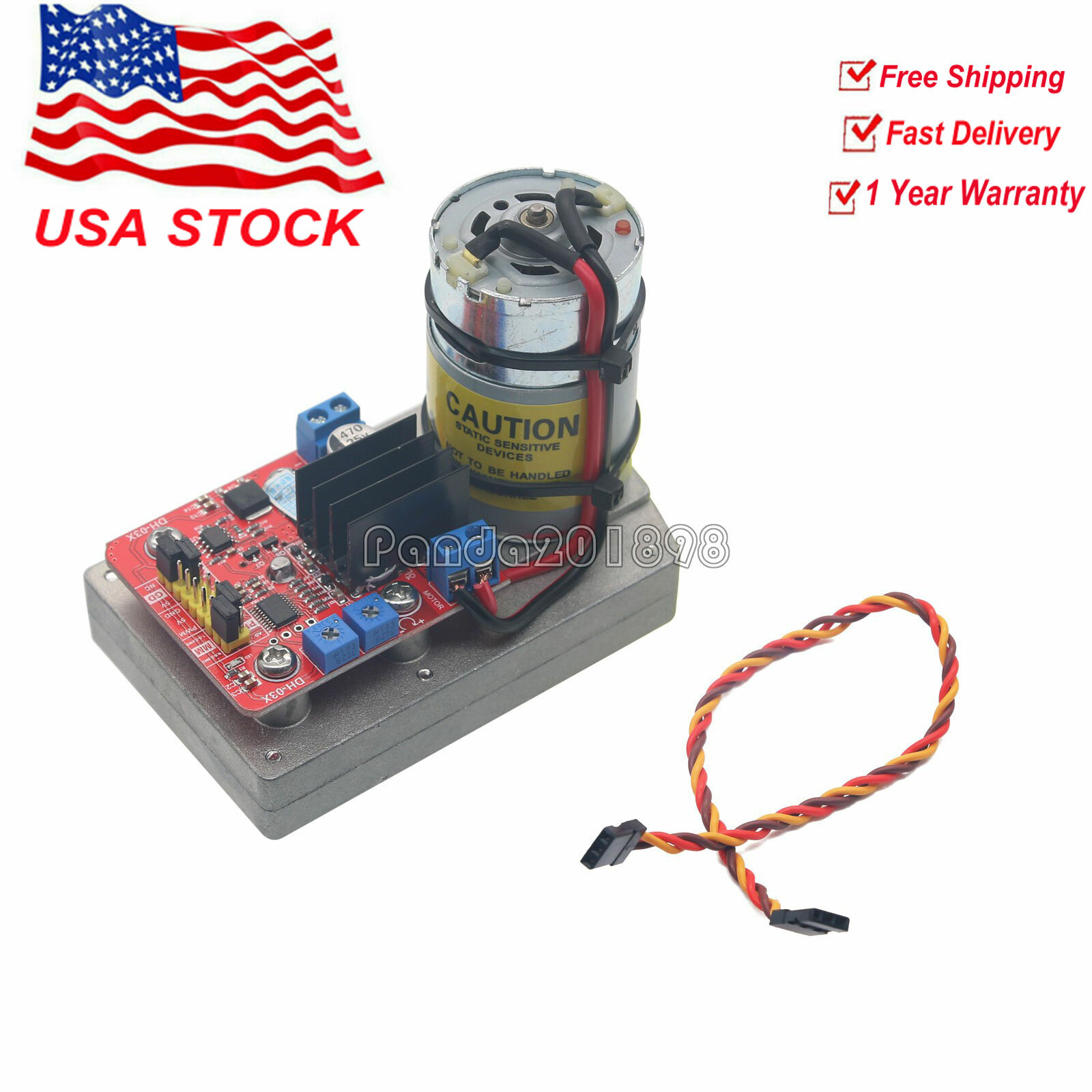 High Torque Servo DC12V 24V 380kg.cm Steel Gear with Potentiometer for Robot USA