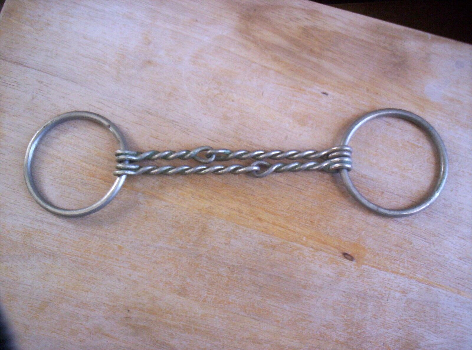 Vintage Used Never Rust  Double Twisted Wire Loose Ring Snaffle  5 1/2" Mouth