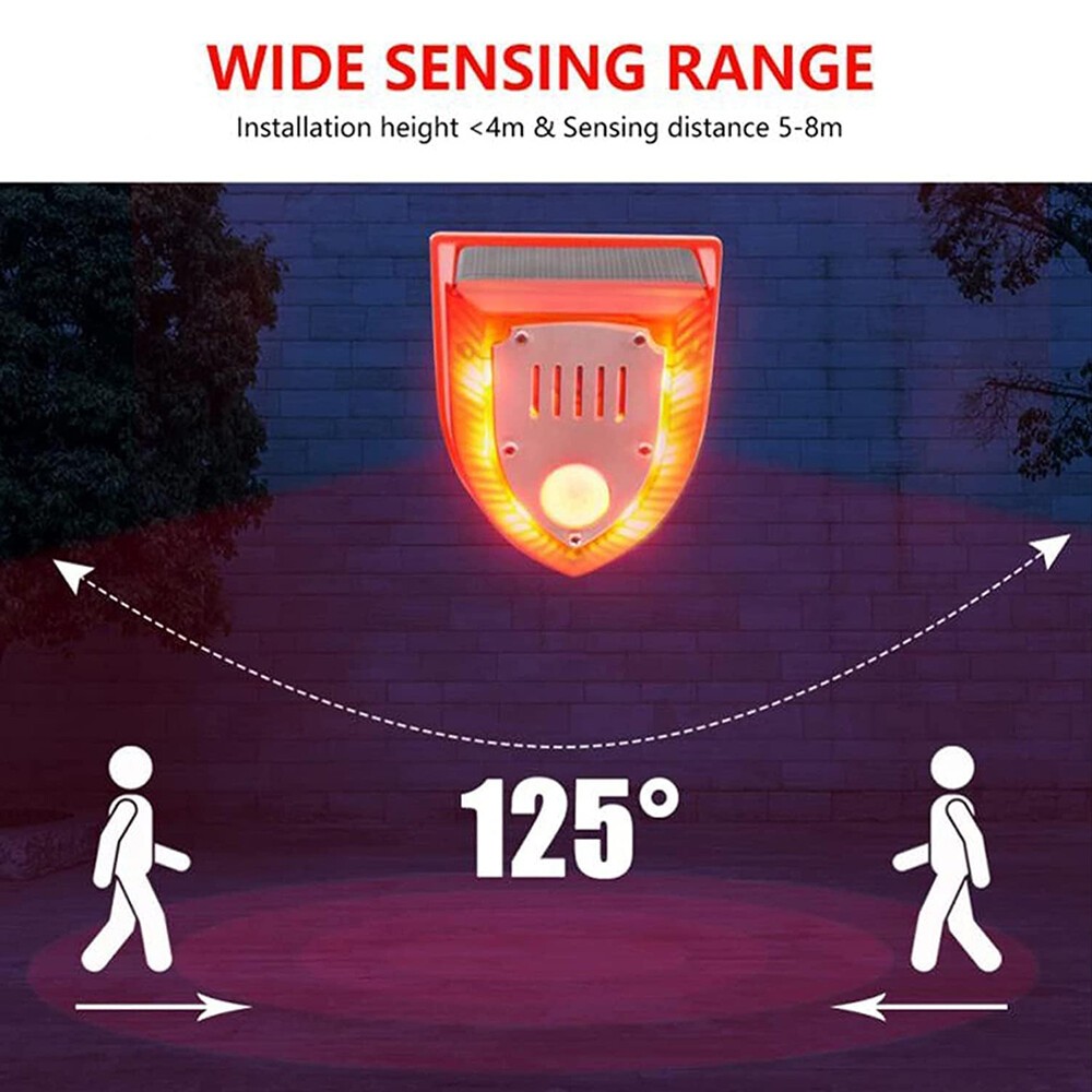 Solar Animal Repeller Light with Alarm & Motion Sensor Outdoor