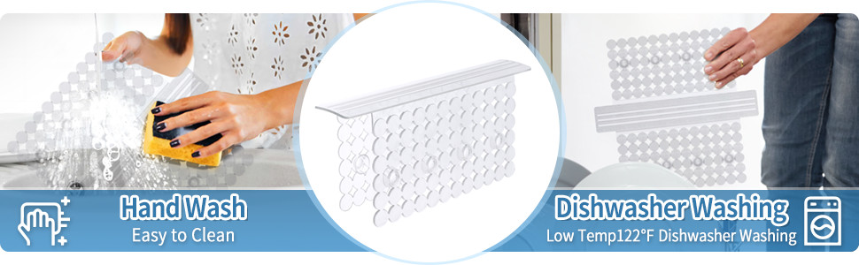 Plastic Sink Saddle, Sink Divider Mat with Strong Suction Cups, Kitchen Divided