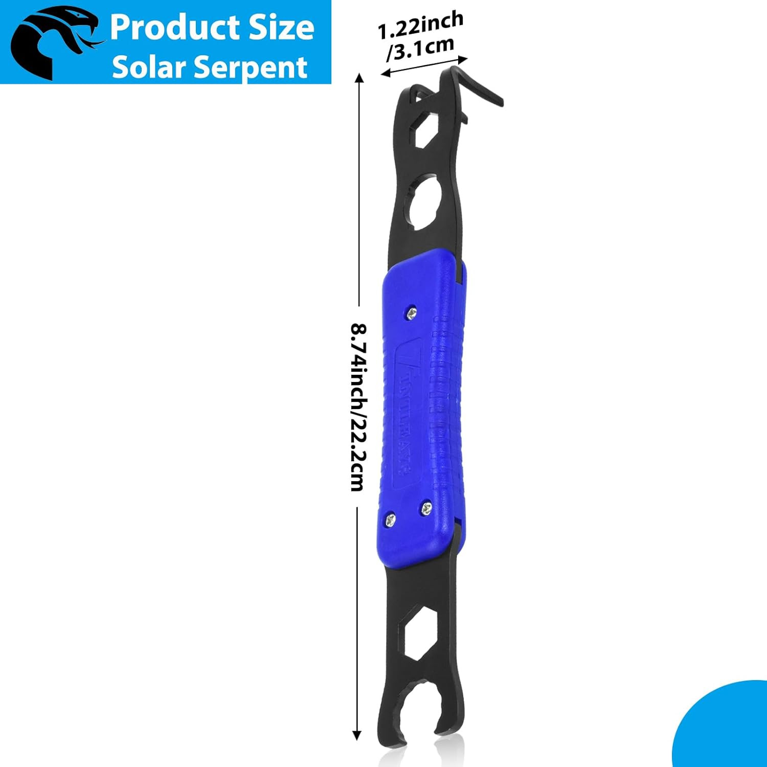 Mc4 Disconnect Tool, Solar Serpent 5-In-1 Multipurpose Solar Connector Tool