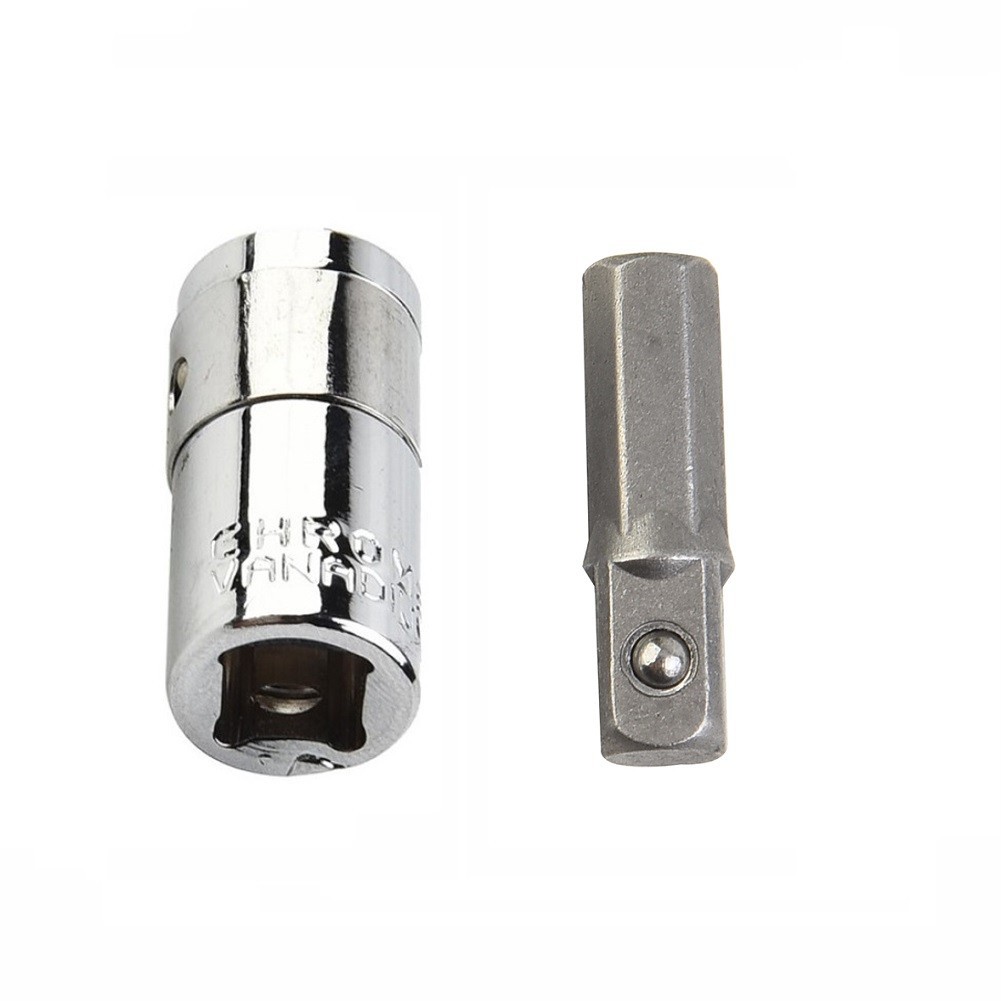 Tool Drill Socket Adapter Converter 1/4 Square Drive For Impact Driver