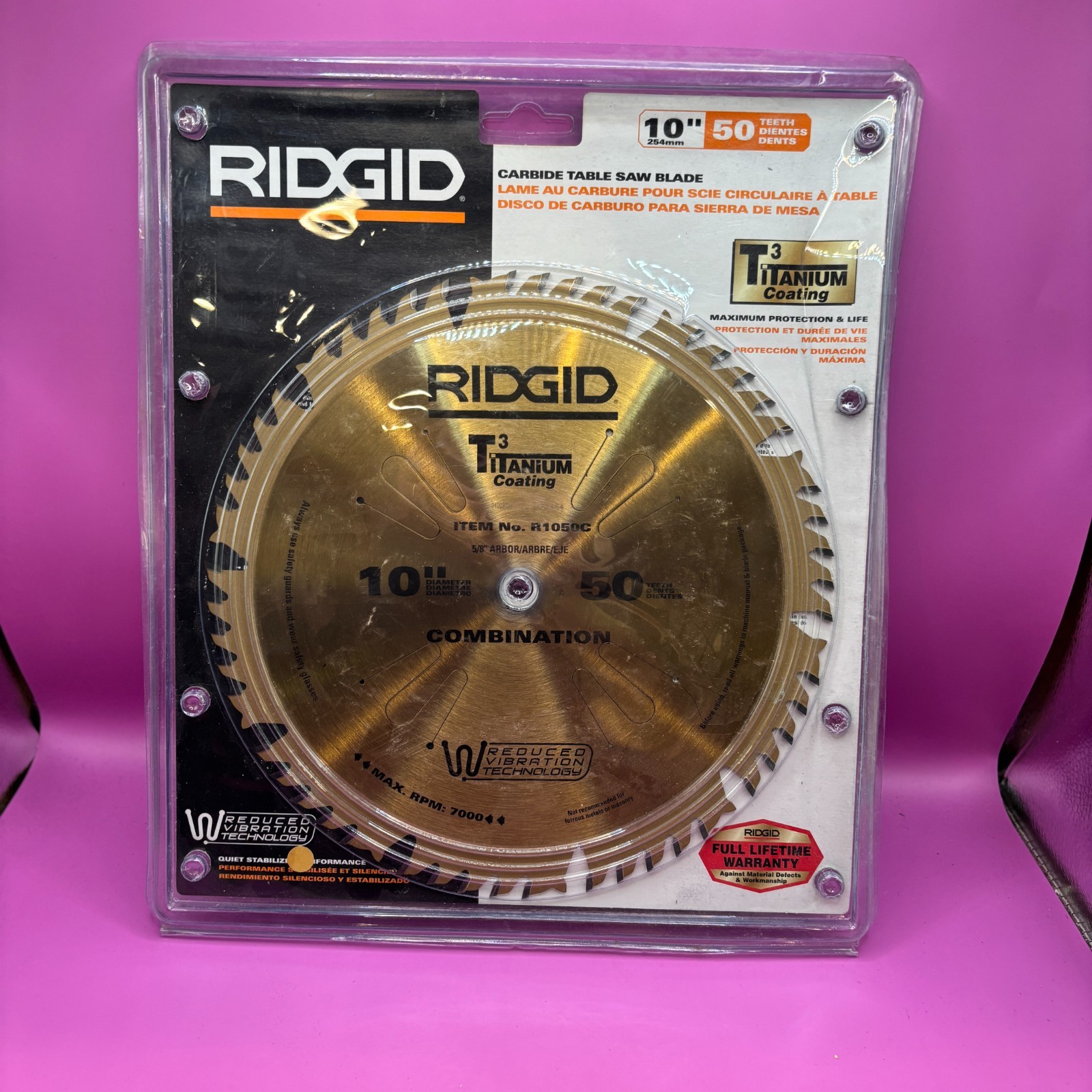 RIDGID & Lenox Saw Blade Lot (3) 10” 50T 10” 60T 7-1/4” Steel Cutting