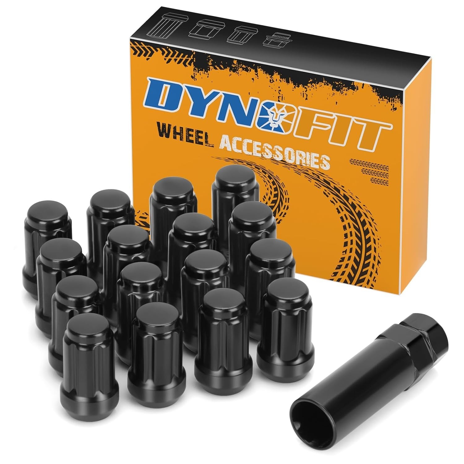 Dynofit 16pcs M10x1.25 Aftermarket Lug Nuts for Honda Yamaha Kawasaki Suzuki ATV