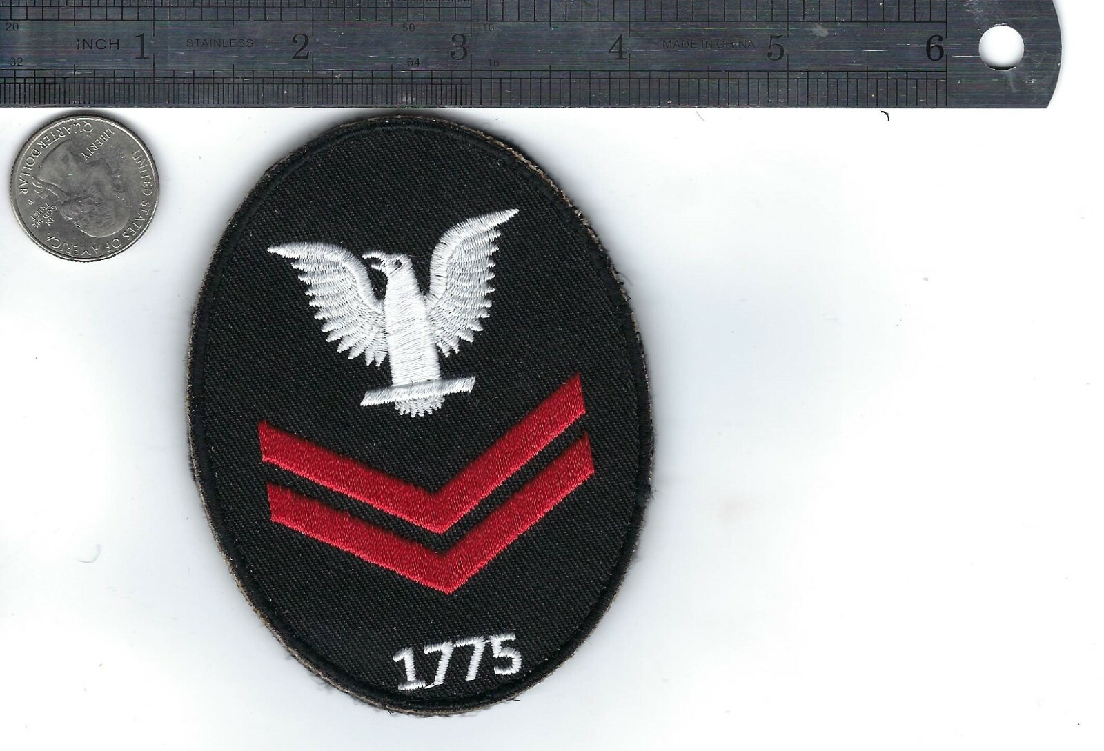 U.S. NAVY SECOND CLASS PETTY OFFICER PO2  E-5 PATCH  USN 5 1/4 x 3 5/8