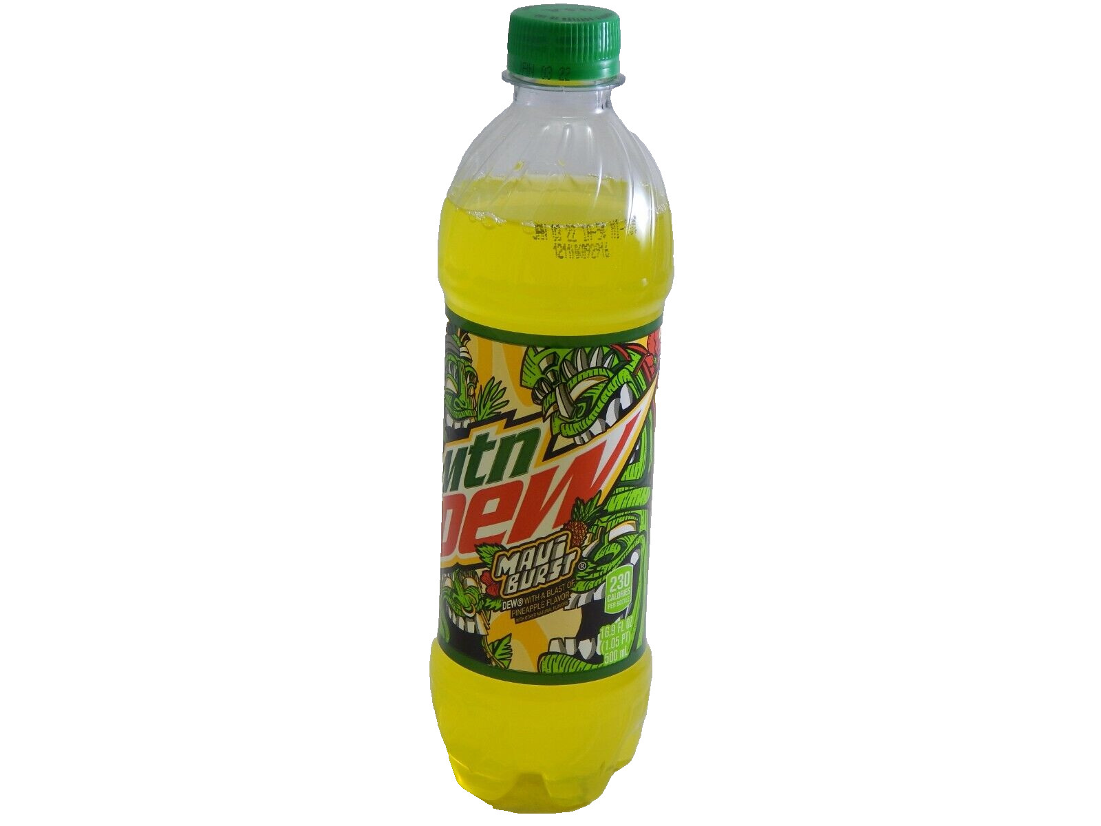 Mountain Dew Maui Burst Full 16.9 Oz Bottle Pineapple New MTN Bottle