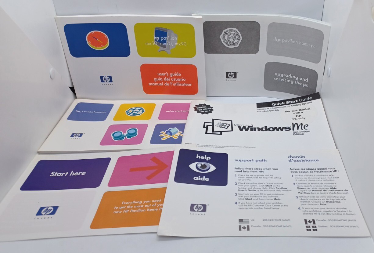 HP Pavilion Mx Series Manual User Guide Mx50 Mx70 Mx90 Vintage 2000-2002 Windows