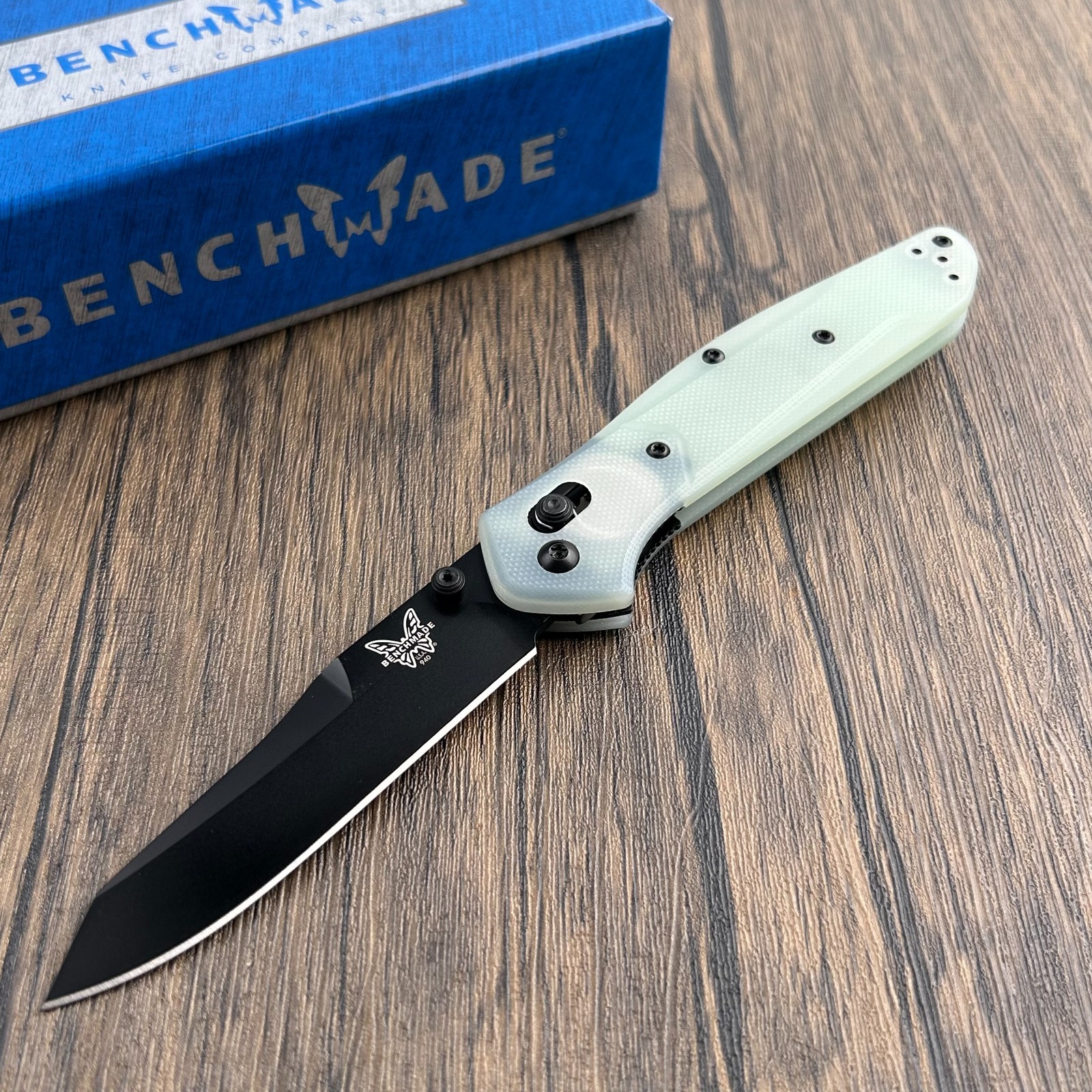 NEW Benchmade 940BK-2004-Osborne-AXIS Lock Knife Handle Jade G10 Folding Knife