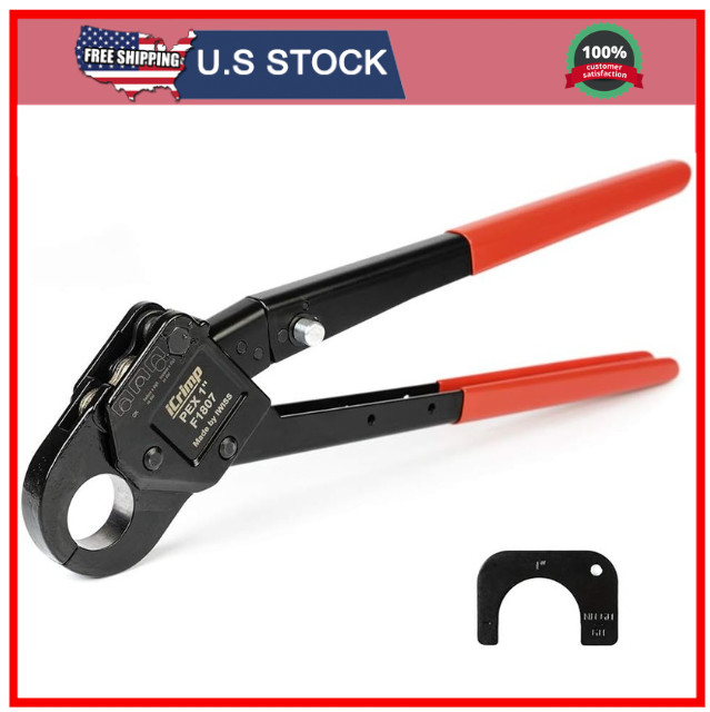 iCrimp PEX 1-inch Crimping Tool, for Copper Pex Crimp Rings and Fittings, wit...