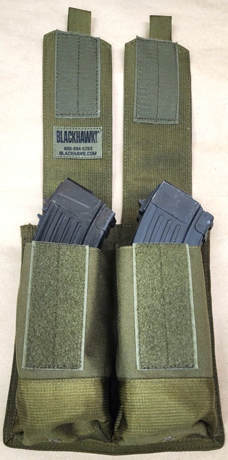 BLACKHAWK DOUBLE Mag Pouch OD Green STRIKE 37CL88OD *Holds 4 mag*  Molle mount