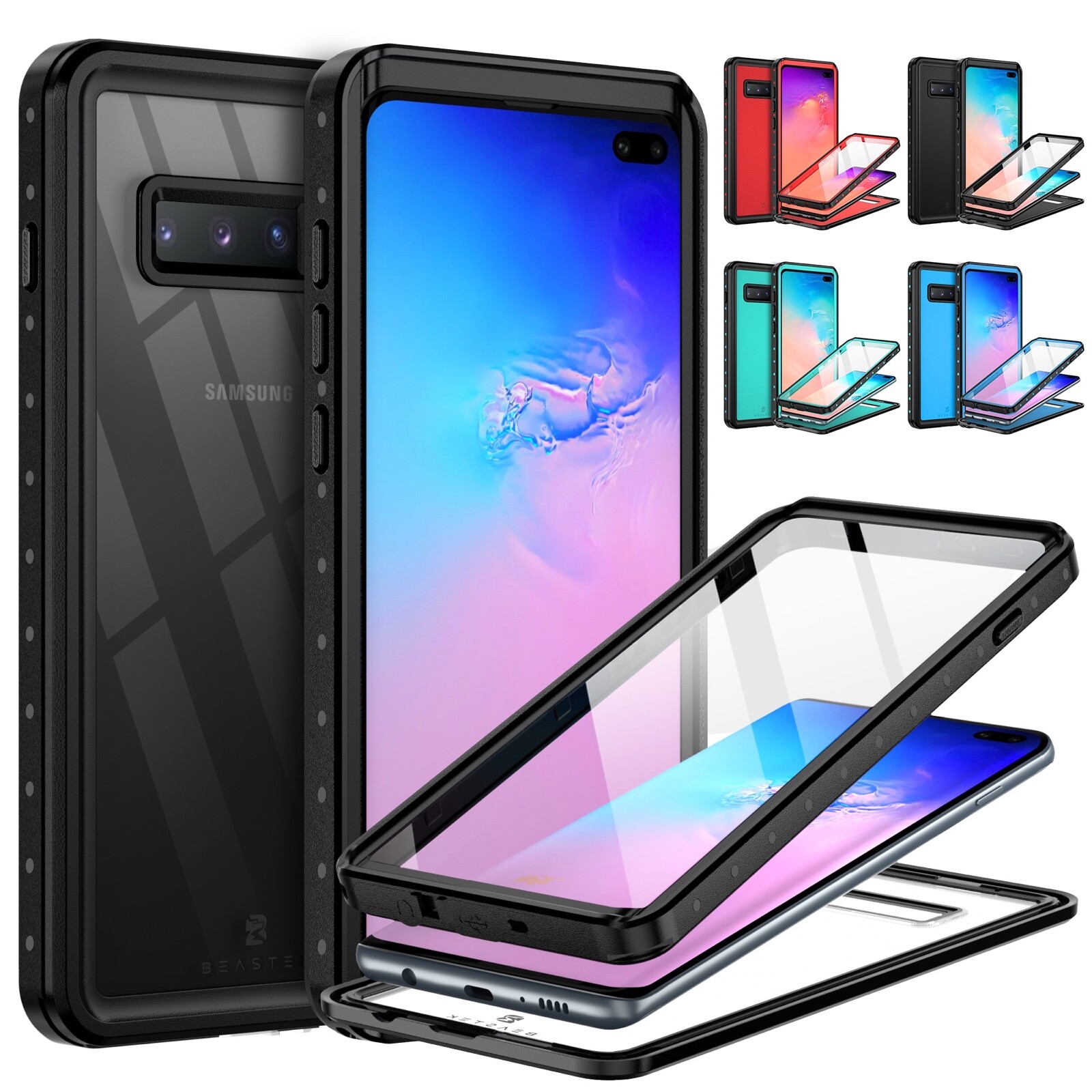 For Samsung Galaxy S10 / S10 Plus Waterproof Case Built in Screen Protector