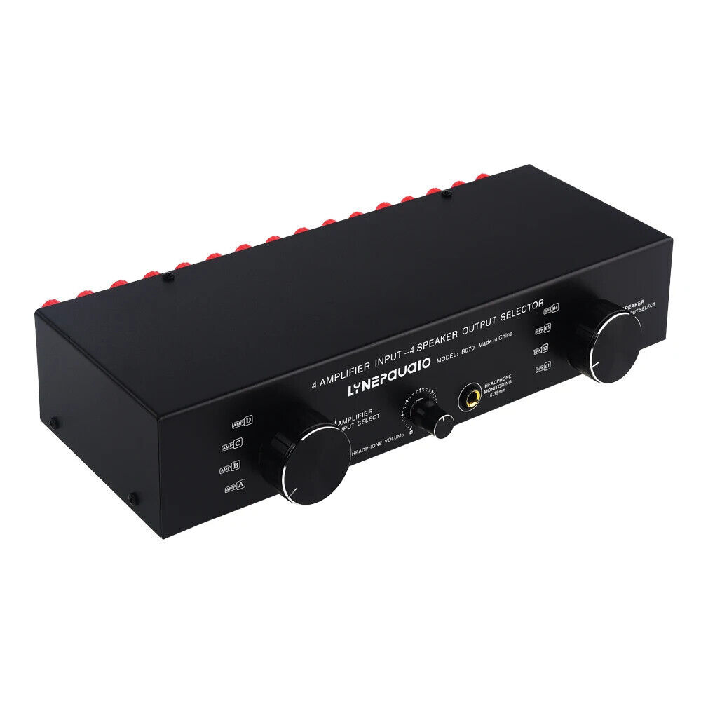 1x 4 Input 4 output Power Amplifier Speaker Selector Switcher Speaker Switch New