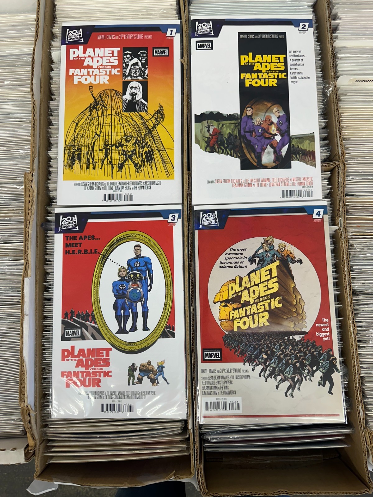 (2026) PLANET OF THE APES vs FANTASTIC FOUR #1-4 COMPLETE SET ALL MOVIE HOMAGES