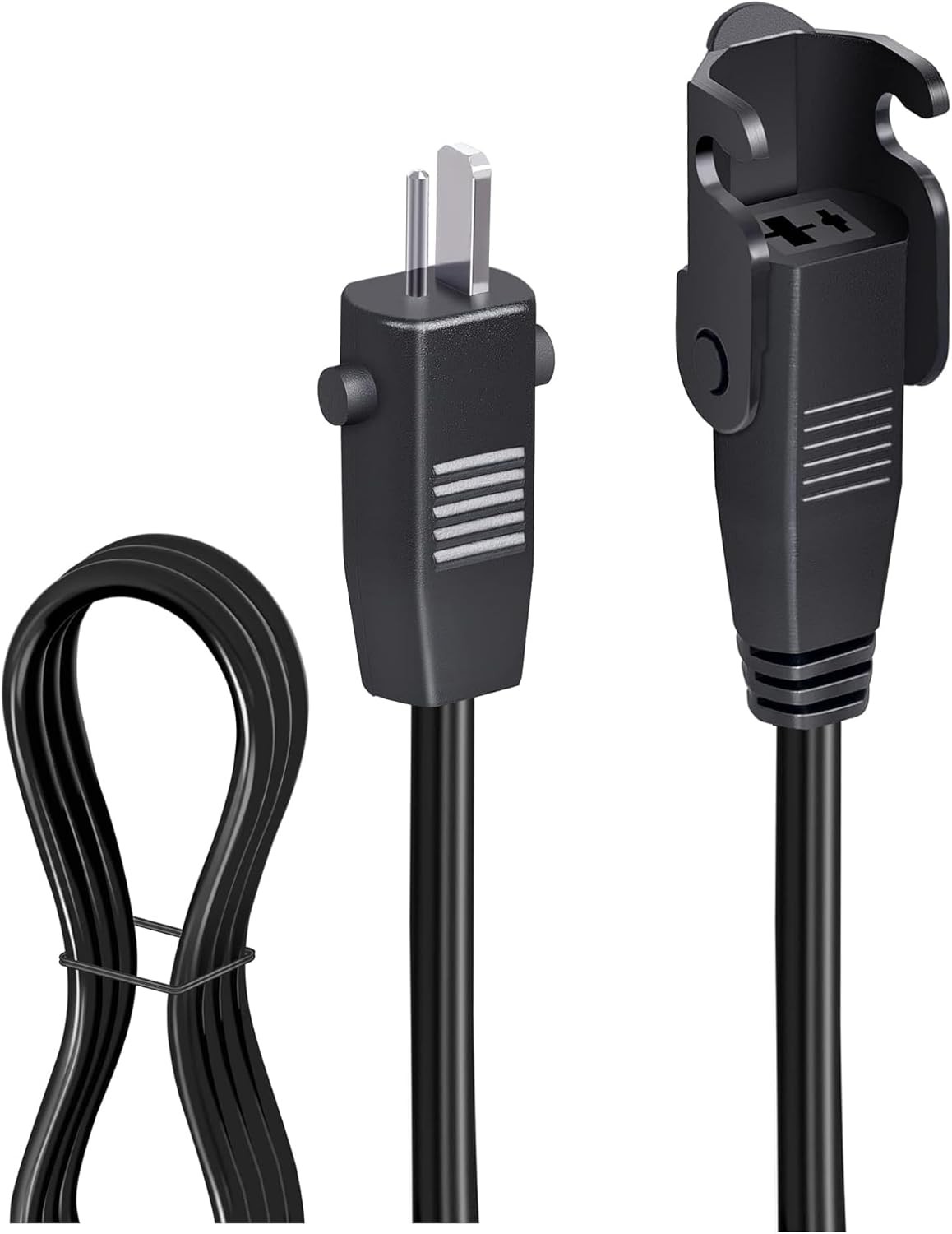 AWINLI 6.5 ft (2m) Extended AC Power Cord 6.5Ft Recliner Cord, Black