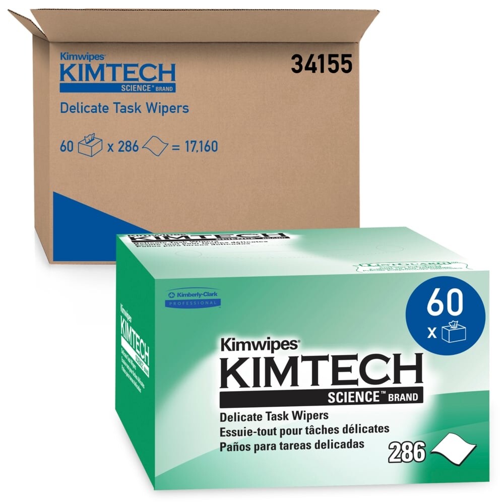 Kimtech Wipes, Kimwipes 34115, Kim Wipes, White, 286 Pcs/ Box