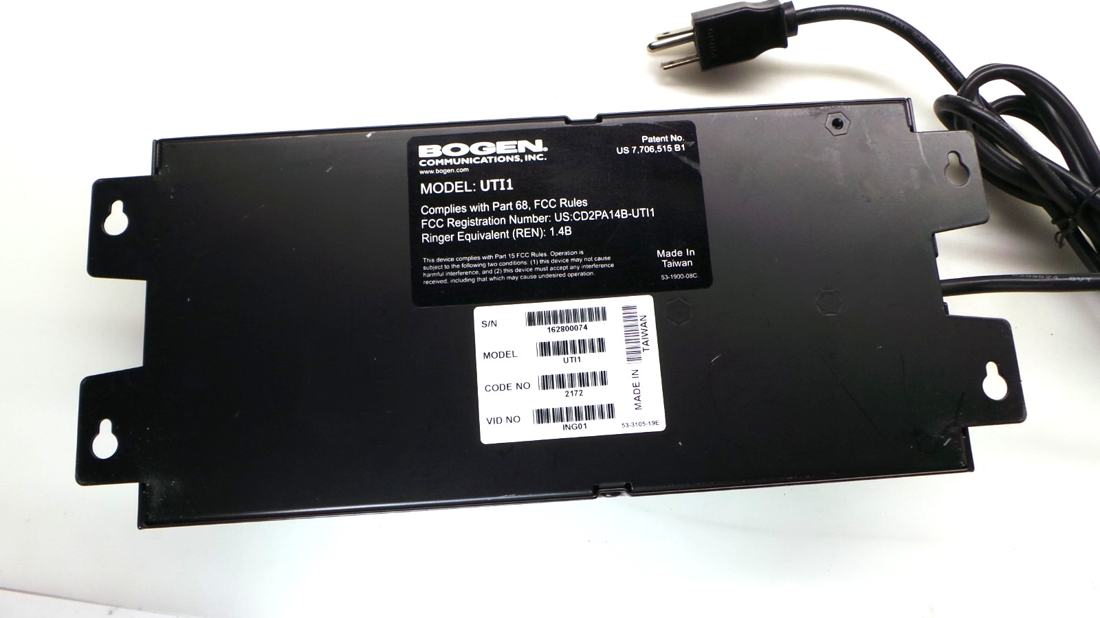 Bogen Communications UT11 Universal Telephone Paging System Controller-Tested