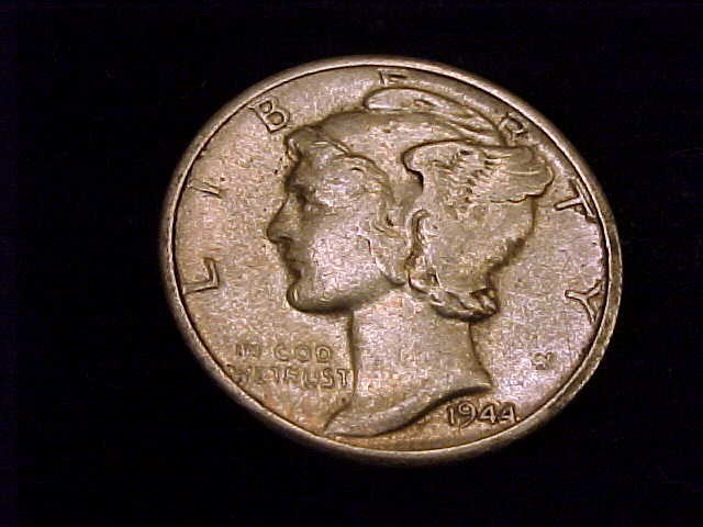 1944-D Mercury Dime, Very Fine to Extra Fine Grade