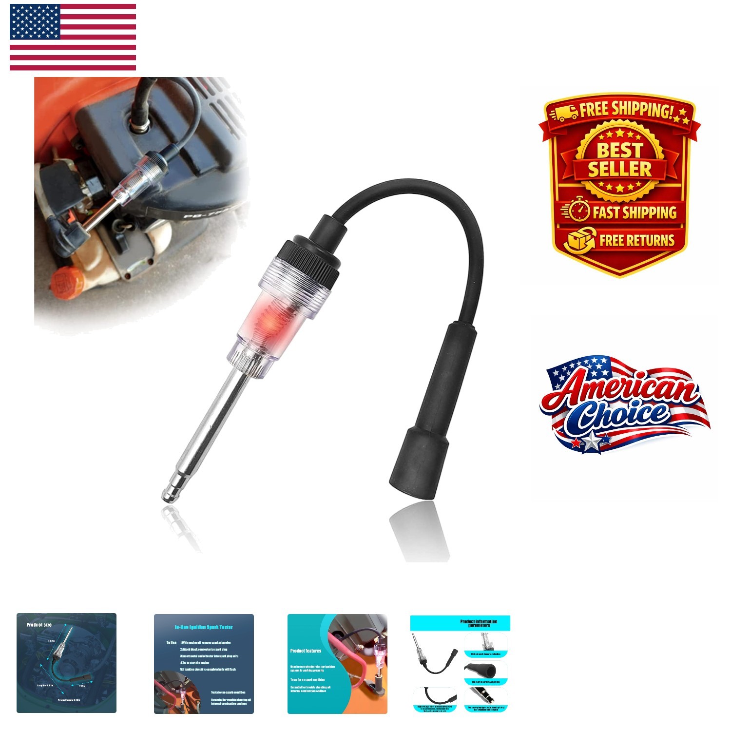 Versatile Spark Plug Diagnostic Tool - Essential for Cars, Motorcycles & More