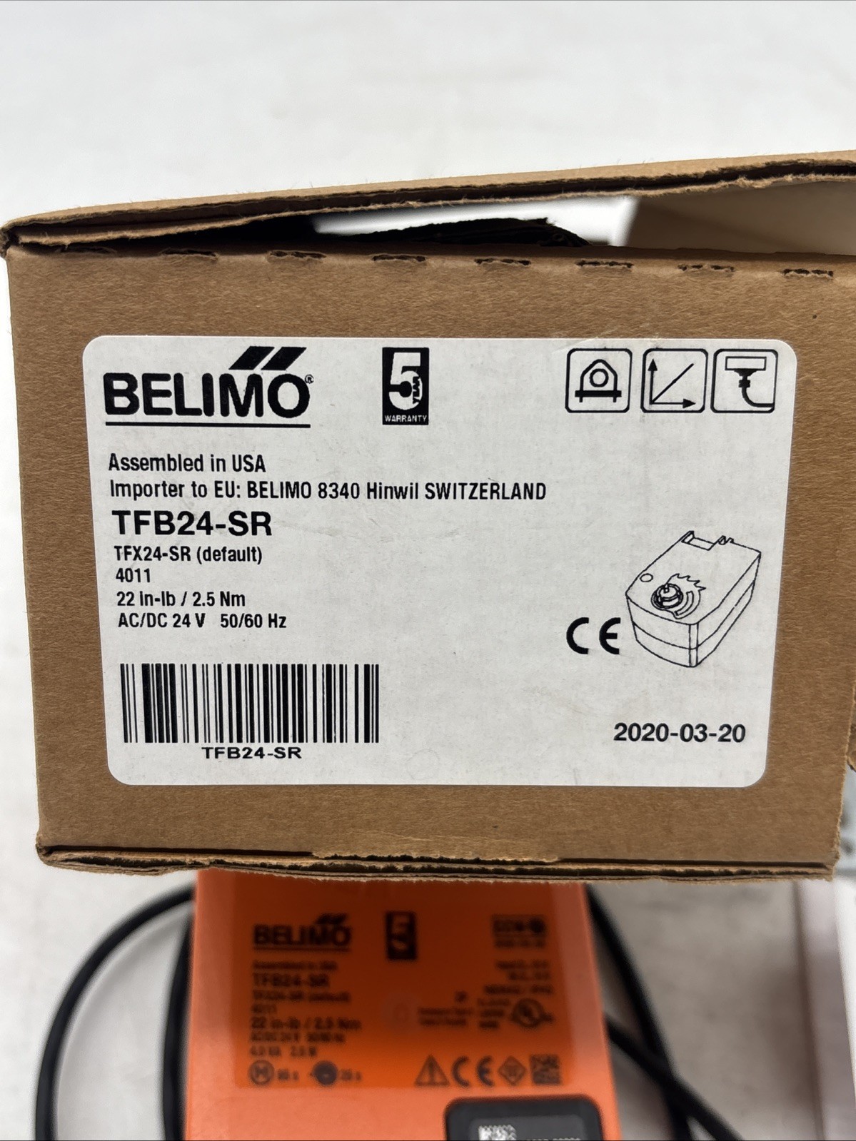Belimo TFB24 24V Spring Return Actuators & Dampers