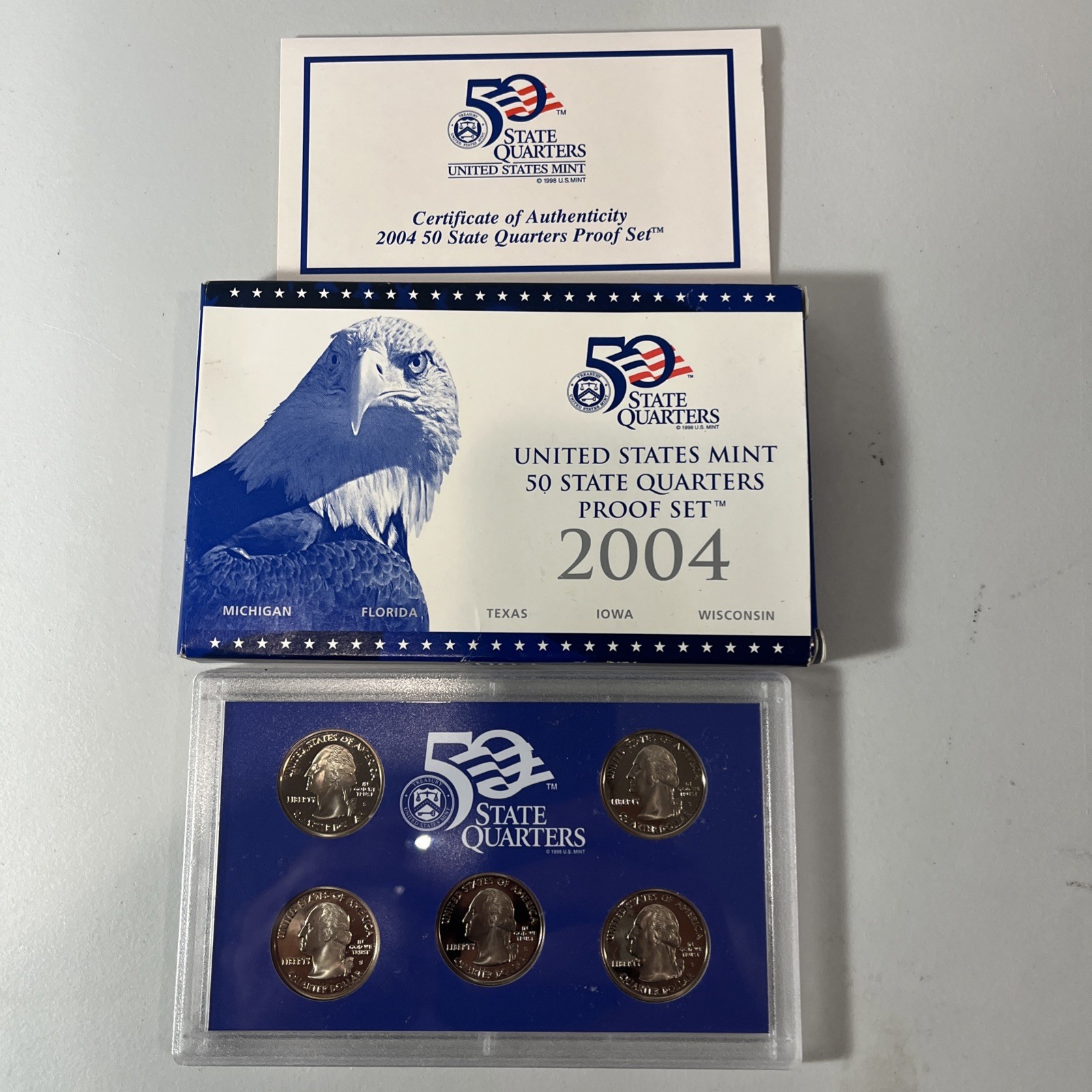 2004 quarter Proof Set in original BLUE box