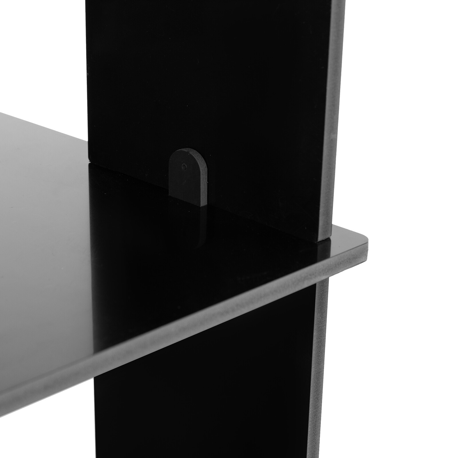 Black Bookcase Storage Shelf 360° Rotating Bookshelf Freestanding Display Rack