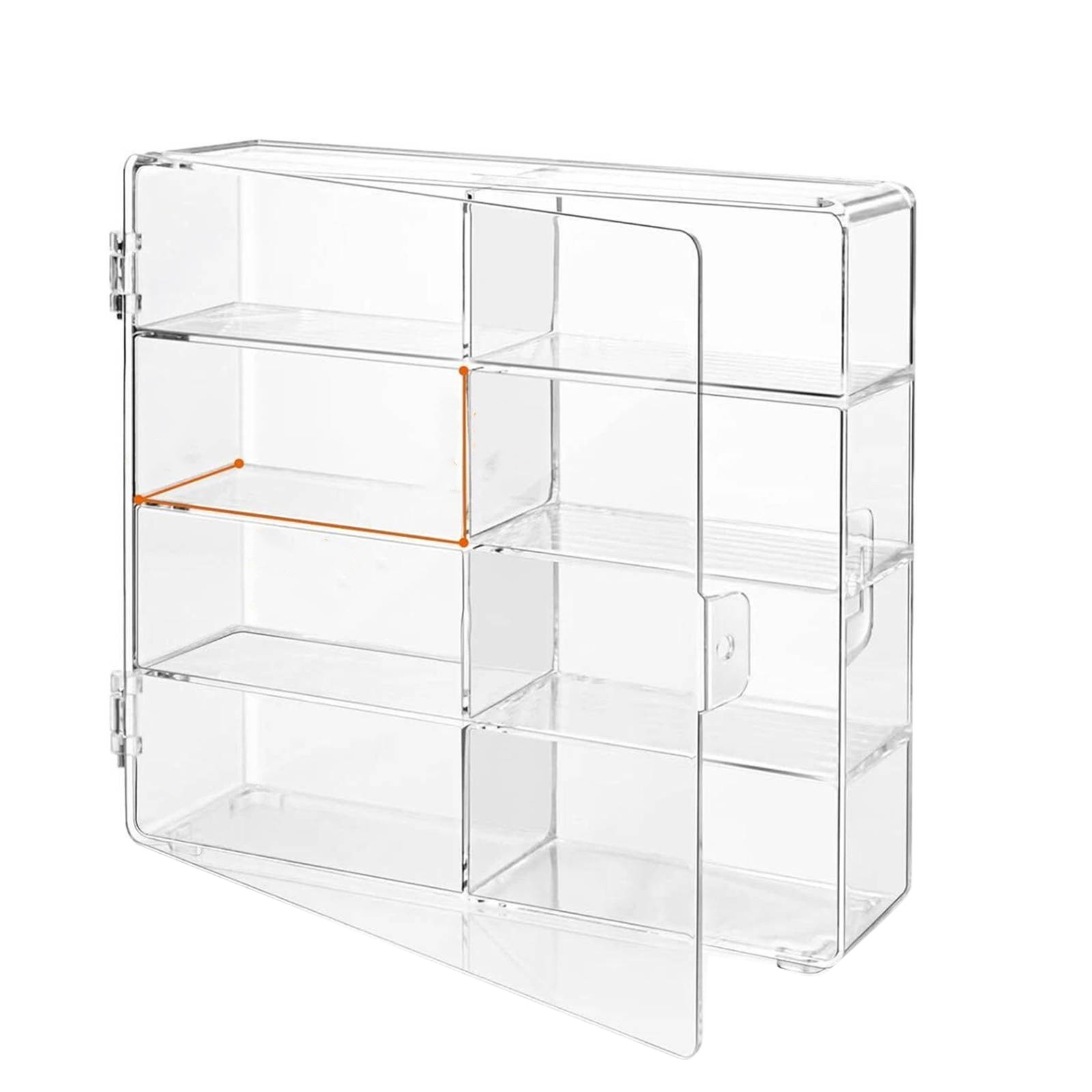 1/64 Scale Diecast Display Case 8 Compartment Clear Storage For Hot Wheels