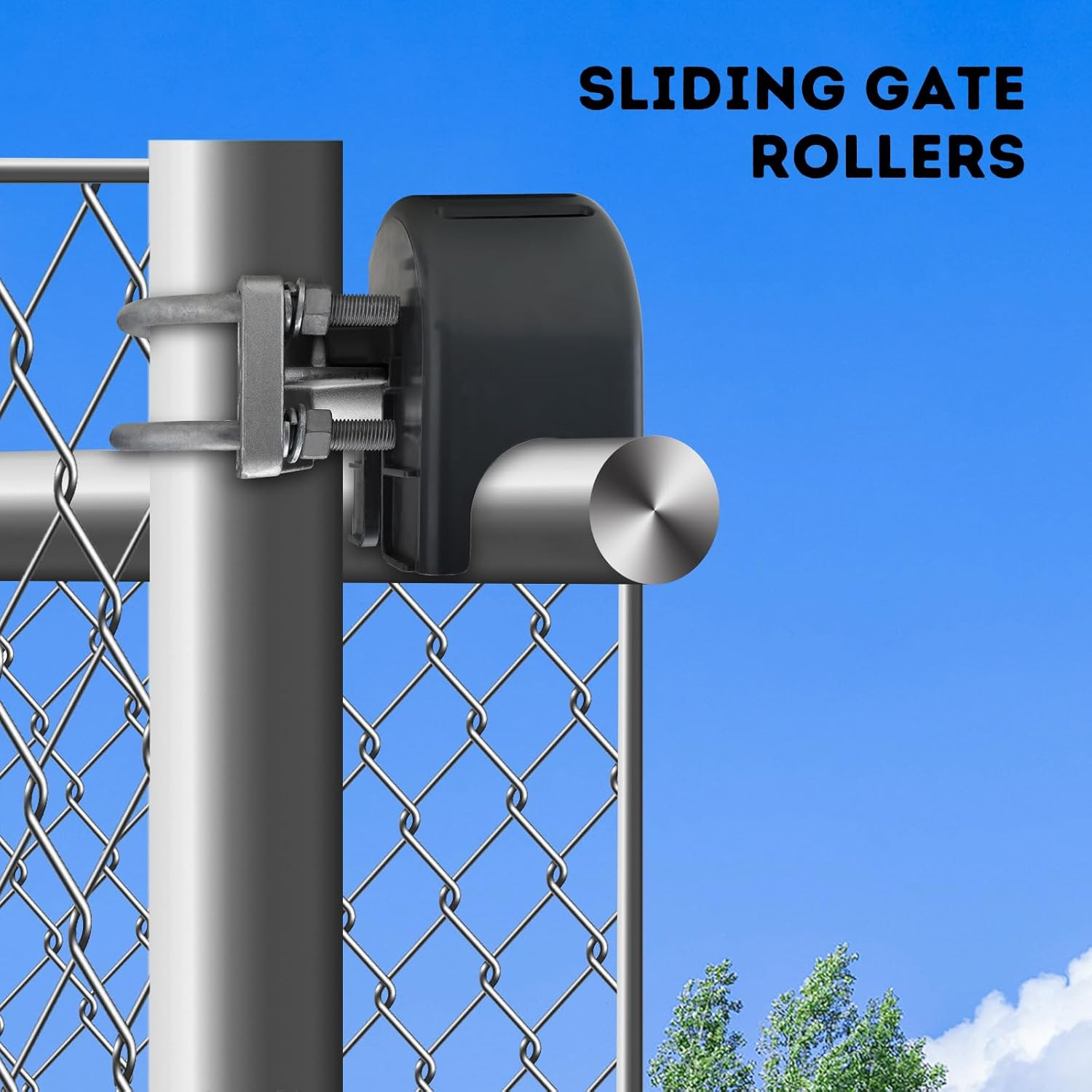 Nylon Sliding Gate Rollers for 4" Posts - Chain Link Hardware, Pack of 1