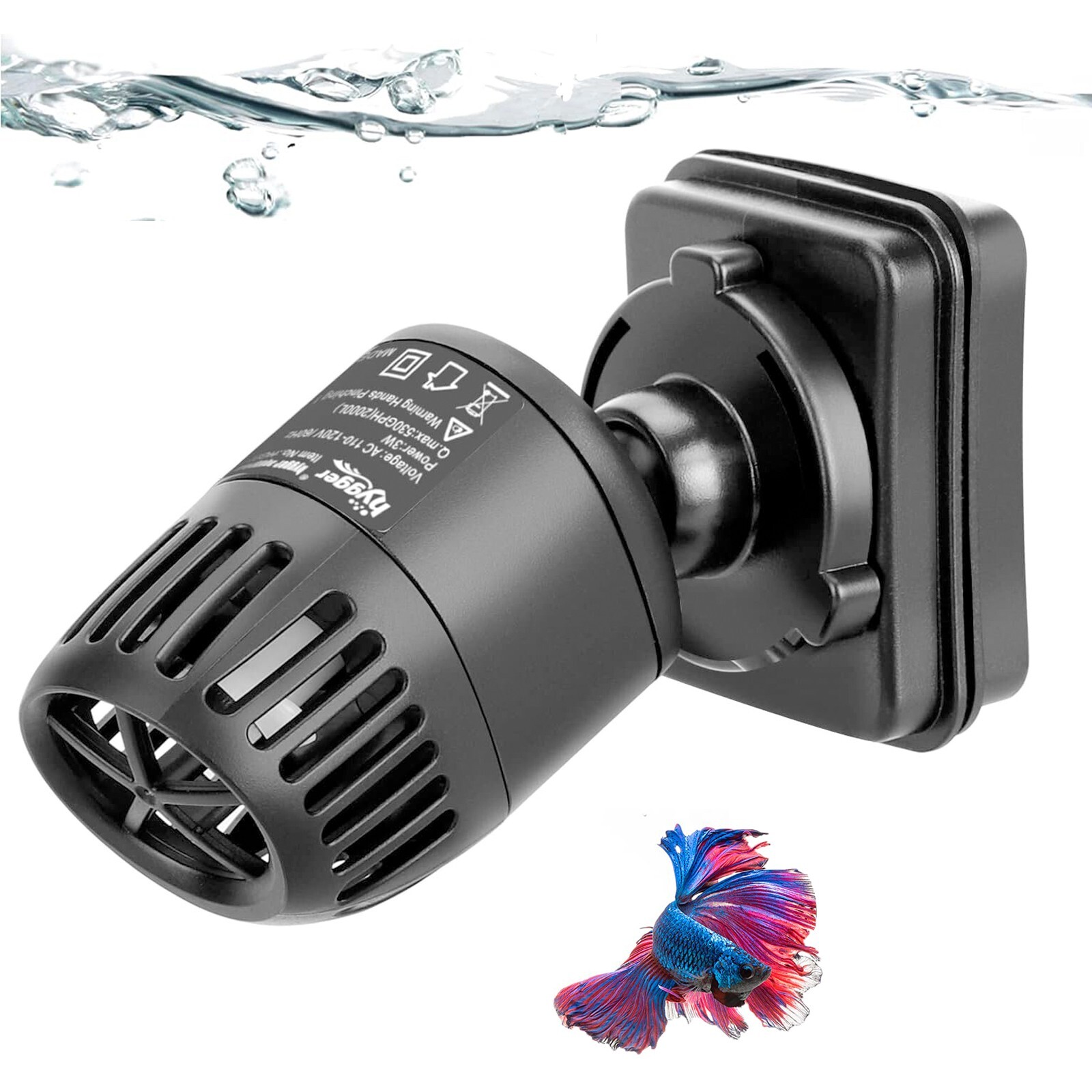 hygger Wave Maker Aquarium with Magnetic Mount Powerhead Saltwater & Freshwater