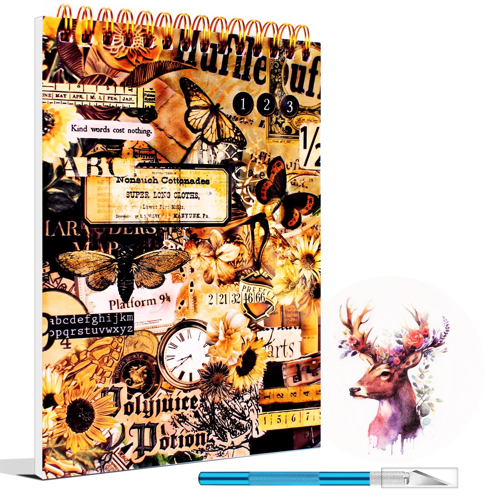 Diuhofart 900Pcs Mini Scrapbook Washi Stickers for Journaling, Small, Brown