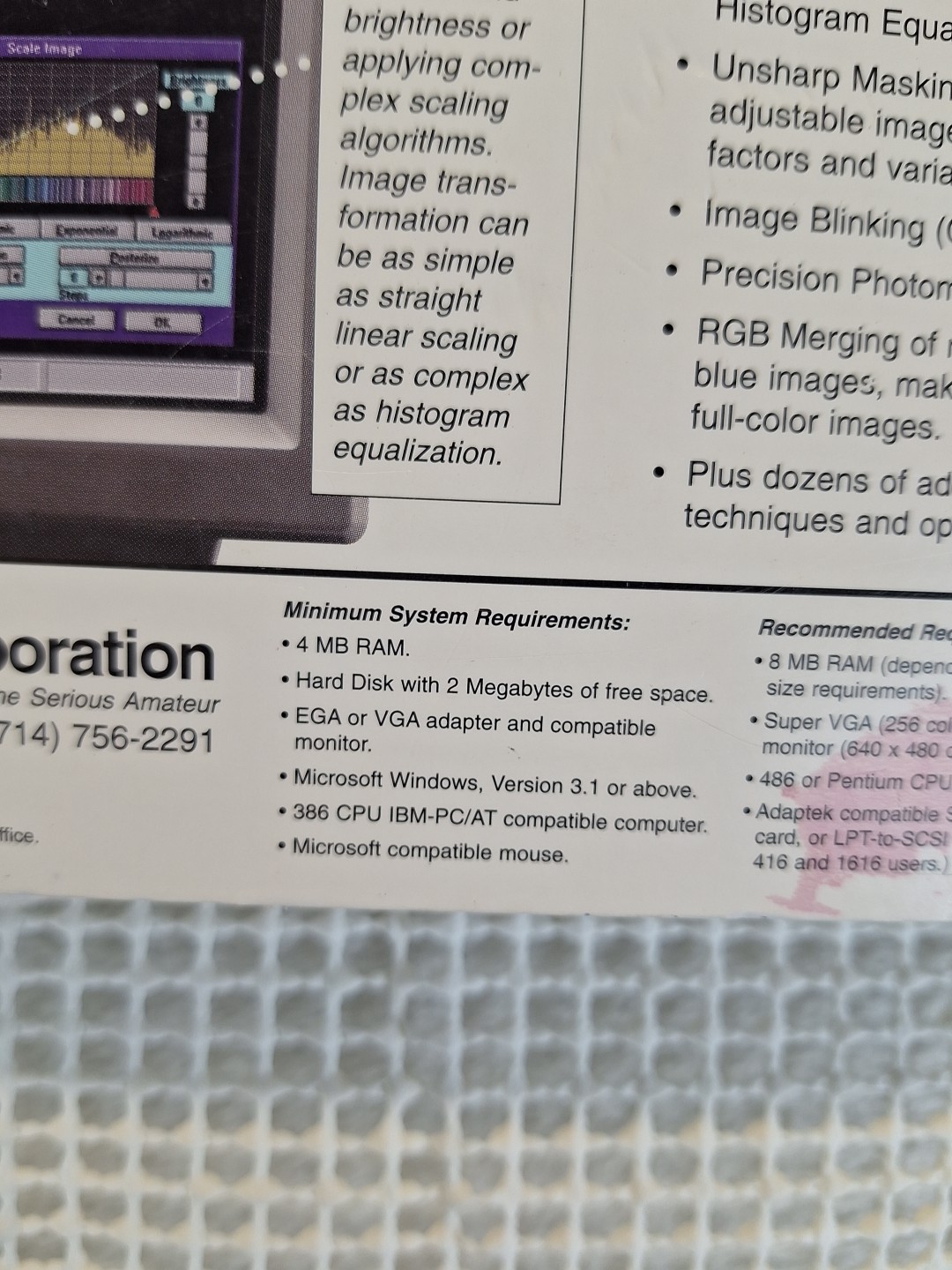 Meade Epoch 2000 Astronomy Image Sky Processing Software for Windows 3.5" Disks