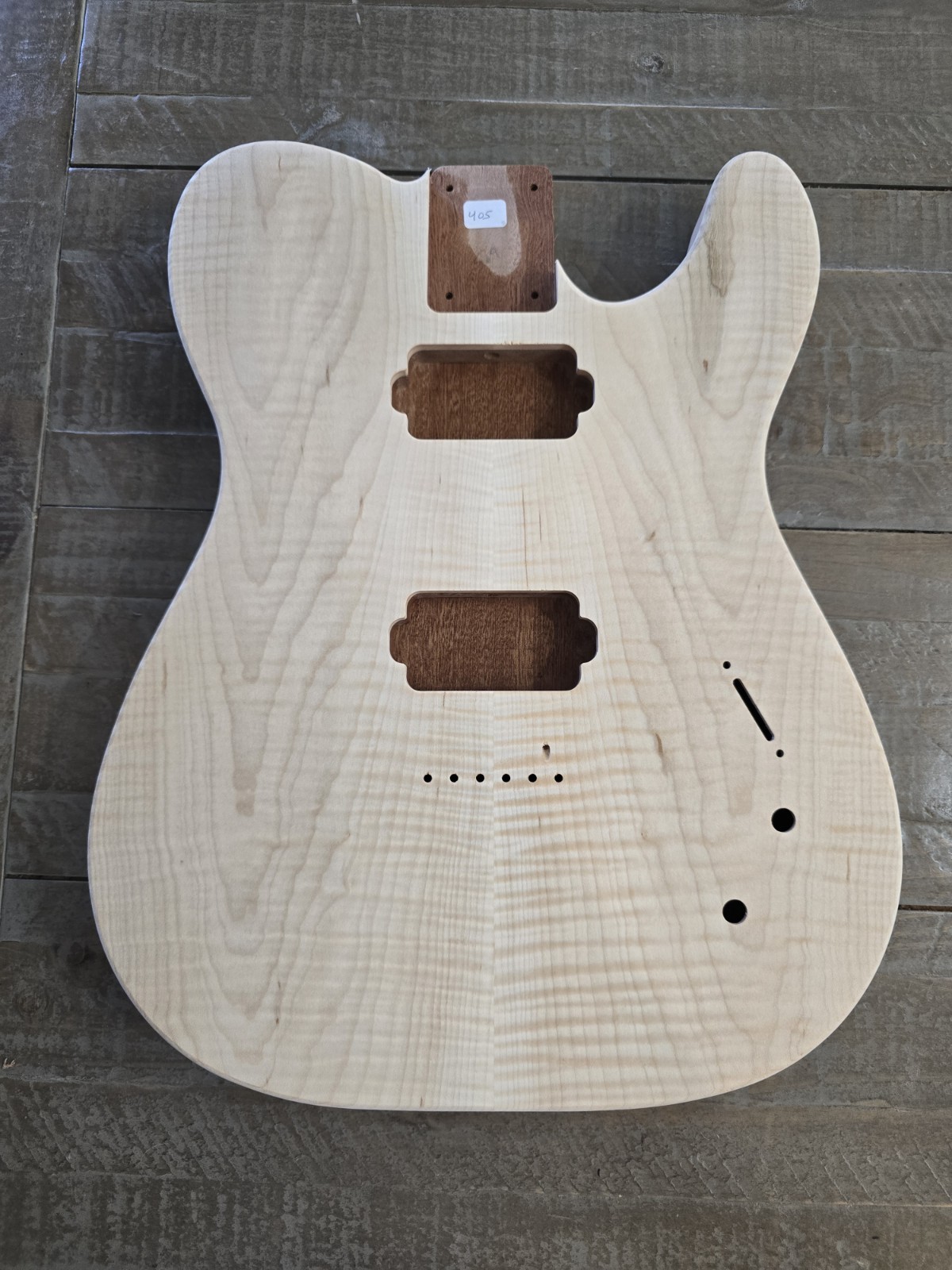 Guitar Body, Flame Maple on Sapele, HH