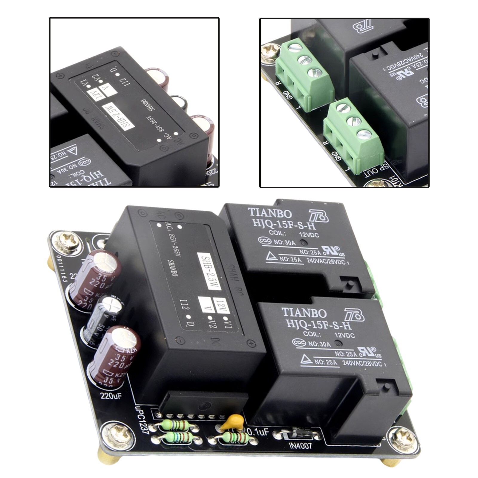 High Power Audio Amplifier Speaker Protection Board/Protection Current 30A