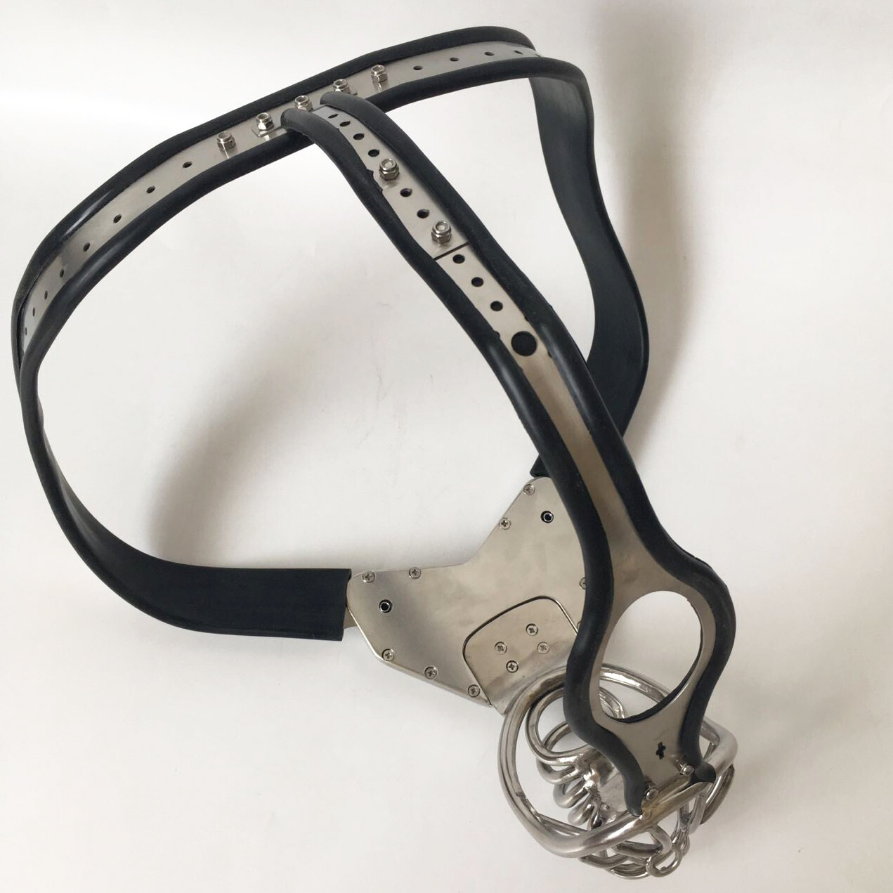 Stainless Steel Male Chastity Belt Cage Underwear Silicone Belt Pantys BDSM