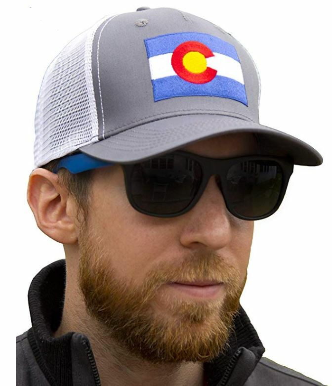 Baseball Cap Trucker Hat Snapback Colorado State Flag Embroidered Patch One Size