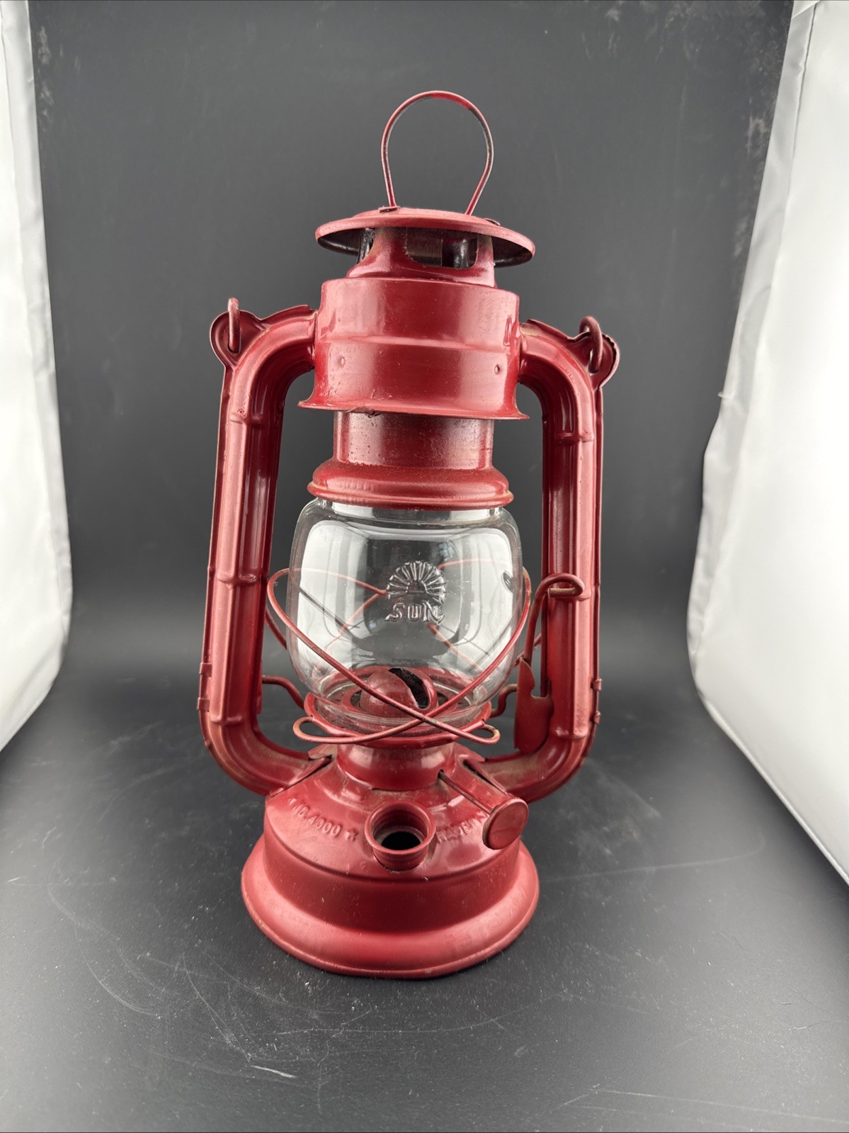 Sun Brand Kerosene No. 4000 Japan 9.5" Lantern Vintage Cottage Decor W/Glass
